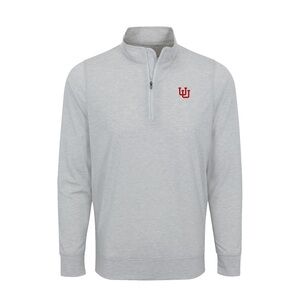 Collars & Co Utah DriRelease Performance Quarter Zip Pullover Grey XL